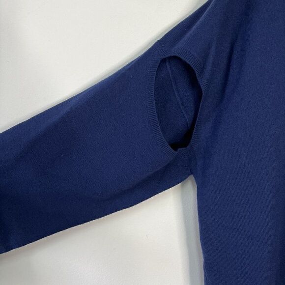 NEW Sies Marjan Marion Blue 100% Wool Cut Out Long Line Cardigan - Picture 5 of 11